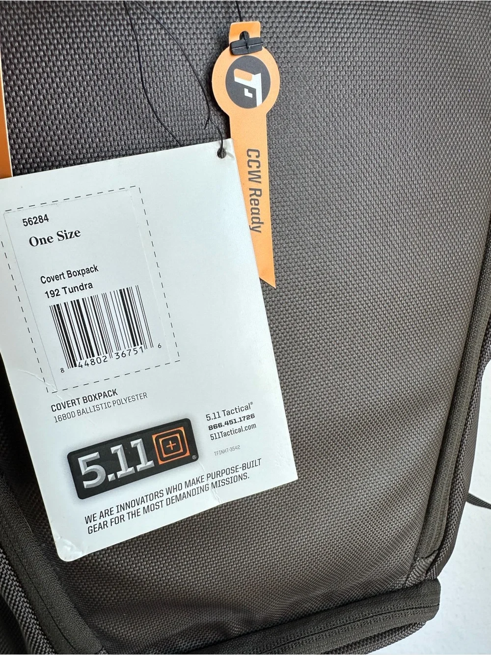 5.11 Tactical Covert Boxpack Tundra NWT